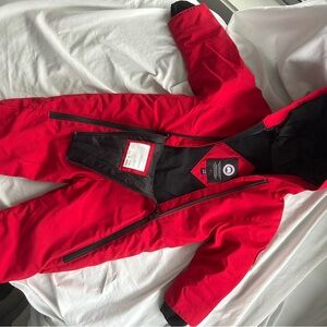 Canada Goose Red and Black Kids' Insulated Snowsuit